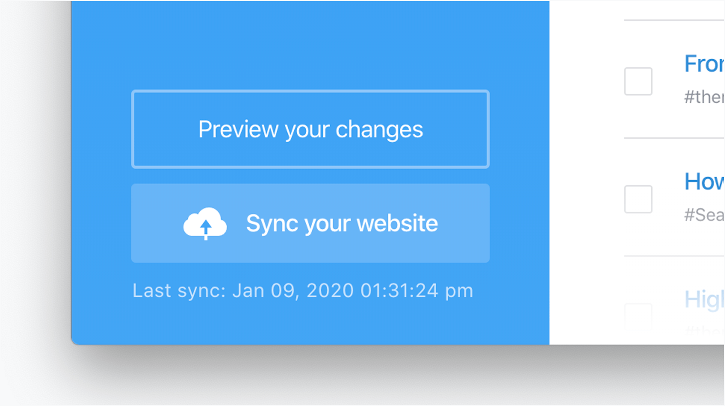 Sync Your Website